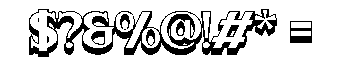 Oldhrip 3D Extrude Font OTHER CHARS