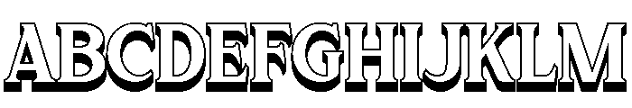 Oldhrip 3D Extrude Font UPPERCASE