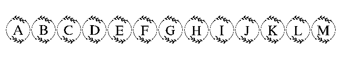 Olive Heart Frame Font UPPERCASE