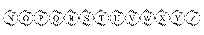 Olive Heart Frame Font UPPERCASE