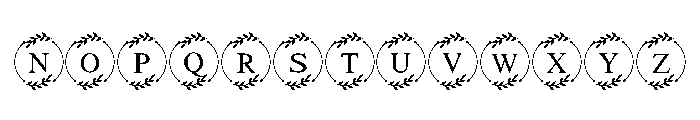 Olive Heart Frame Font LOWERCASE