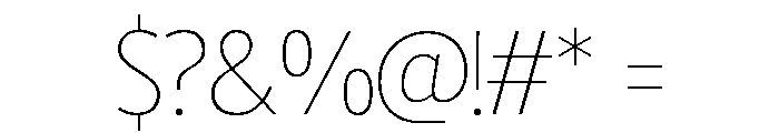 Oliverna Thin Font OTHER CHARS