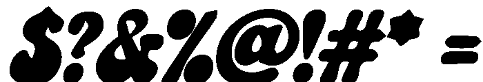 Olygan Retro Italic Font OTHER CHARS