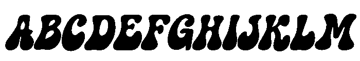 Olygan Retro Italic Font UPPERCASE