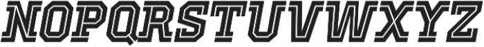 Old School United Inline Italic ttf (400) Font LOWERCASE