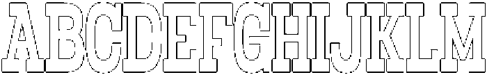 Oldrige Outline otf (400) Font UPPERCASE