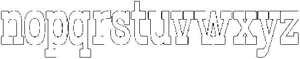 Oldrige Outline otf (400) Font LOWERCASE