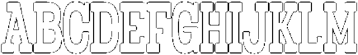Oldrige Rounded Outline otf (400) Font UPPERCASE