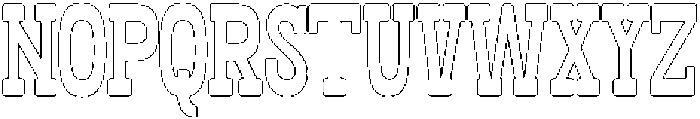 Oldrige Rounded Outline otf (400) Font UPPERCASE