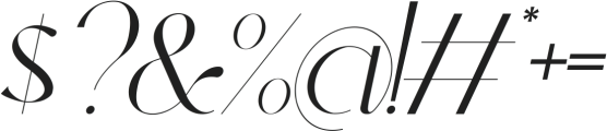 Oleragie Italic otf (400) Font OTHER CHARS