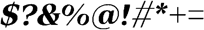 Olin Bold Italic otf (700) Font OTHER CHARS