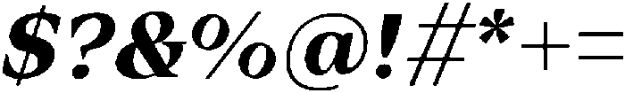 Olin ExtraBold Italic otf (700) Font OTHER CHARS