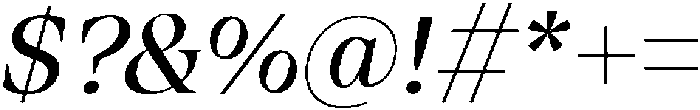 Olin ExtraLight Italic otf (200) Font OTHER CHARS