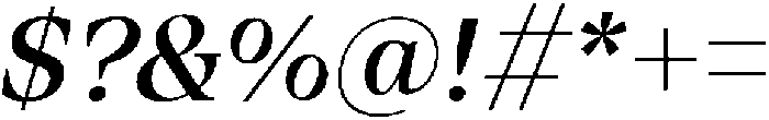 Olin Light Italic otf (300) Font OTHER CHARS