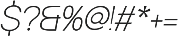 Olivé Thin-Italic otf (100) Font OTHER CHARS