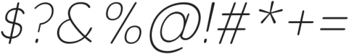 Olivette Thin_Italic otf (100) Font OTHER CHARS