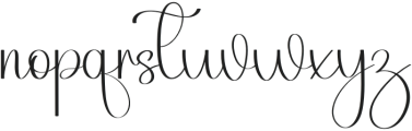 Olivia Wedding Regular otf (400) Font LOWERCASE