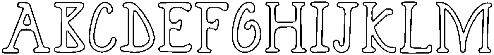 Olivia_Outline otf (400) Font UPPERCASE