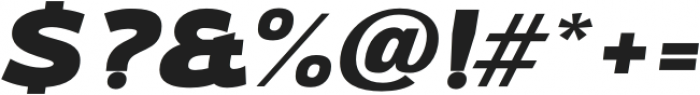 Oliviar Sans Black Italic Expanded otf (900) Font OTHER CHARS