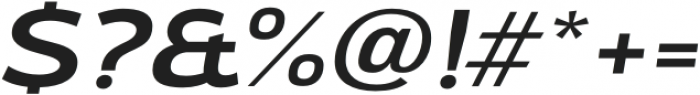 Oliviar Sans SemiBold Italic Expanded otf (600) Font OTHER CHARS