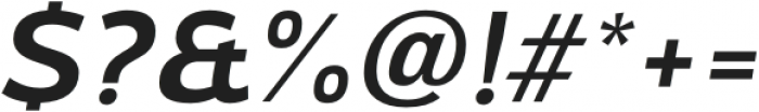 Oliviar Sans SemiBold Italic otf (600) Font OTHER CHARS