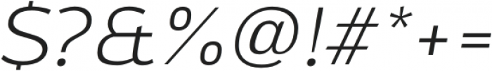 Oliviar Sans Thin Italic otf (100) Font OTHER CHARS