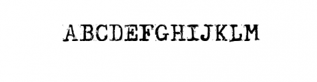 Old typewriter font Font UPPERCASE