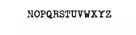 Old typewriter font Font UPPERCASE