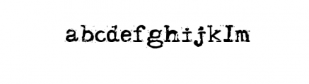 Old typewriter font Font LOWERCASE