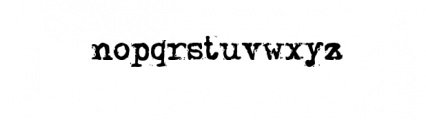 Old typewriter font Font LOWERCASE