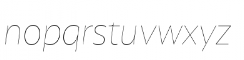 Olivetta Hairline Italic Font LOWERCASE