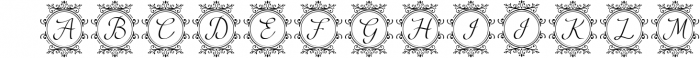 Old Fashioned Monogram - Luxury and Retro Monogram Font Font UPPERCASE