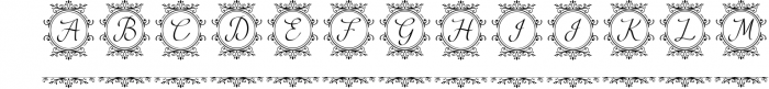 Old Fashioned Monogram - Luxury and Retro Monogram Font Font LOWERCASE
