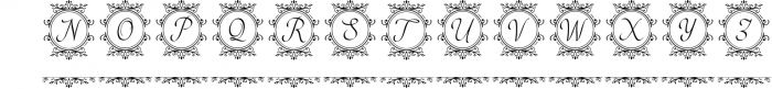 Old Fashioned Monogram - Luxury and Retro Monogram Font Font LOWERCASE