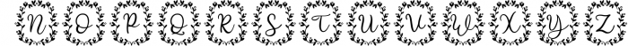 Olive Monogram Font LOWERCASE
