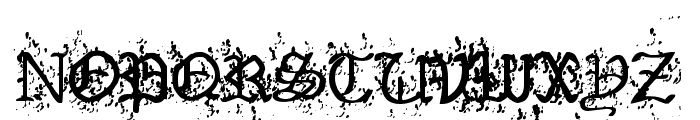 Old English Hearts Font UPPERCASE