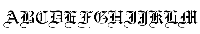 Old English Font UPPERCASE
