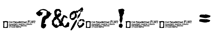 Old typewriter Font OTHER CHARS
