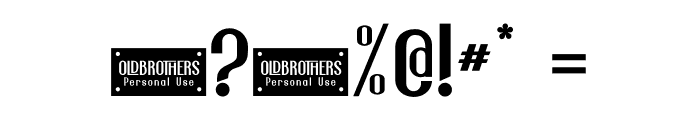 Oldbrothers - Personal Use Font OTHER CHARS