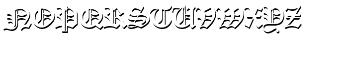 Old English OnlyShadow Standard D Font UPPERCASE