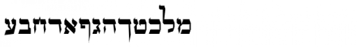 OL Hebrew Formal Script Font LOWERCASE