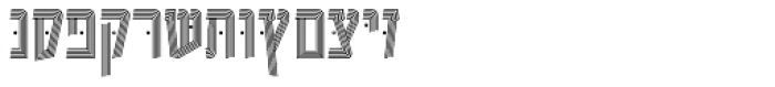 OL Hebrew Prismatic Font UPPERCASE
