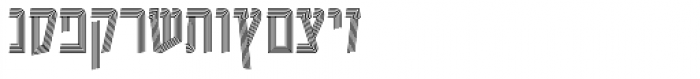 OL Hebrew Prismatic Font LOWERCASE