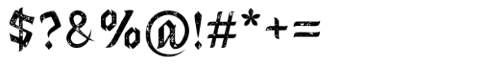 Old Bikers Rough Font OTHER CHARS
