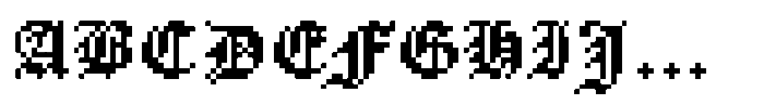 Old English Quadrat Font UPPERCASE