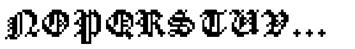 Old English Quadrat Font UPPERCASE