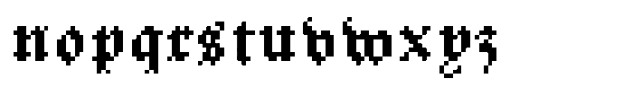Old English Quadrat Font LOWERCASE