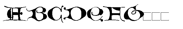 Old Riga Blackletter Initials Font UPPERCASE