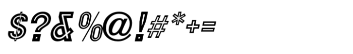 Old Sans Inline JNL Oblique Font OTHER CHARS