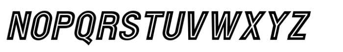 Old Sans Inline JNL Oblique Font UPPERCASE